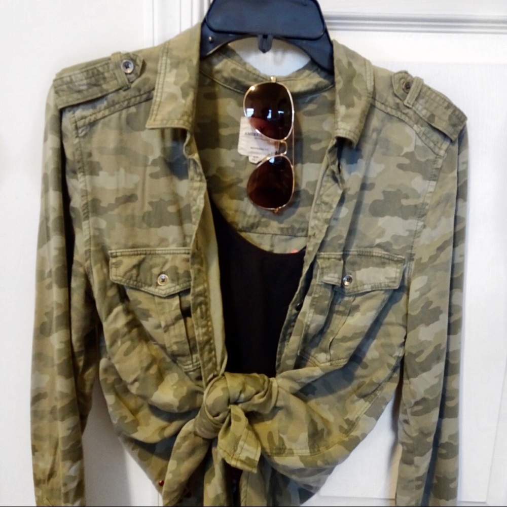 Camo Embroidered Flannel